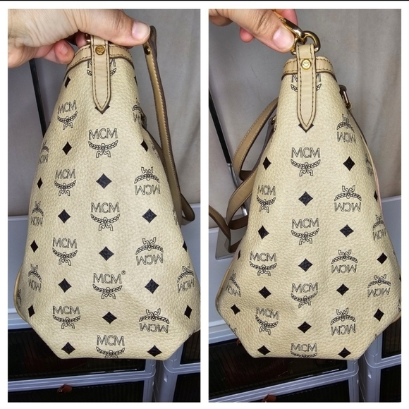 ✨️💕 MCM beige  2 WAY TOTE  shoulder BAG ✨️💕 - Picture 10 of 12